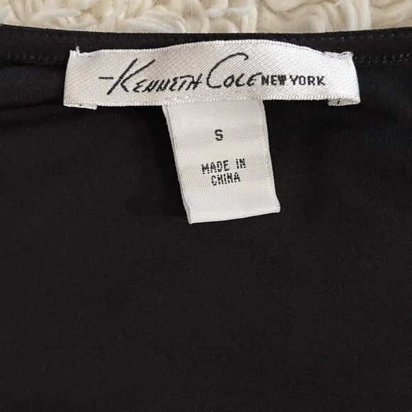 Kenneth Cole Black Drape Front Sleeveless Top - Picture 5 of 5